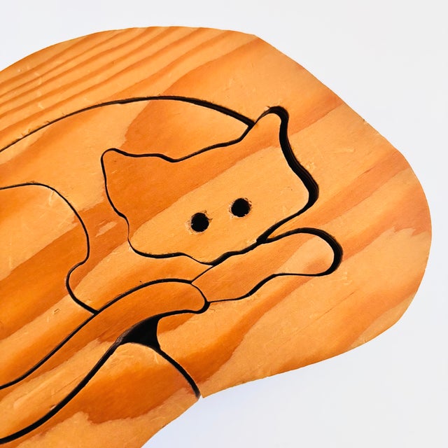 Vintage Wood Cat Toy Puzzle For Sale In San Francisco - Image 6 of 14