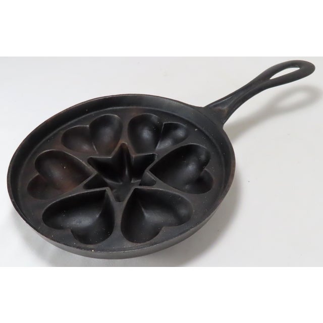 Vintage Cast Iron Hearts Star Muffin Baking Pan Chairish