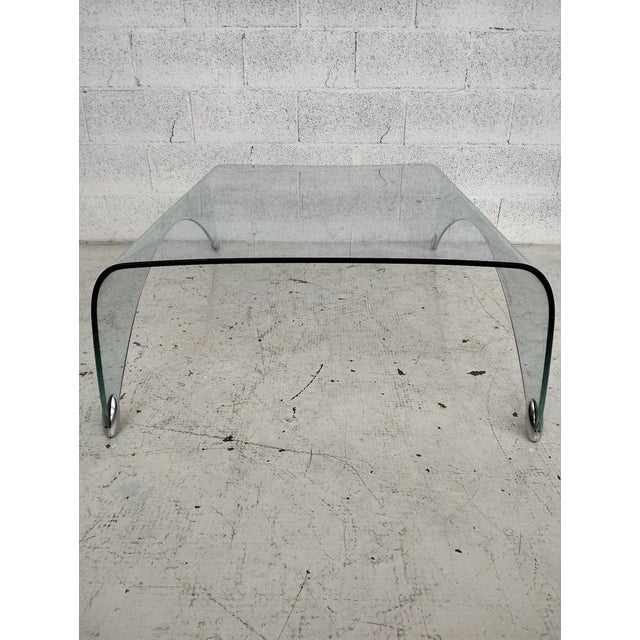 Genio Curved Glass Coffee Table by Massimo Iosa Ghini for Fiam, 2000s For Sale - Image 10 of 12