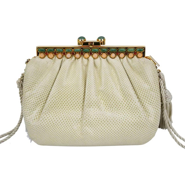 Judith Leiber 1990s Judith Lieber Reptile Purse Handbag Clutch For Sale - Image 4 of 9