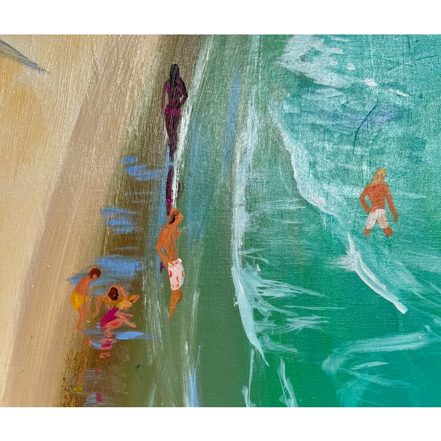 2000 - 2009 "Florida Beach Activities" Acrylic on Canvas by Joe Davis For Sale - Image 5 of 13