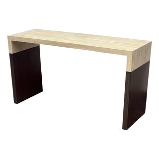 Modern Bespoke Waterfall Console Table For Sale