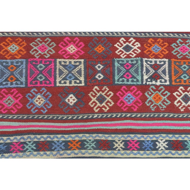 Textile Vintage Turkish Balya Kilim Embroidery Rug For Sale - Image 7 of 13