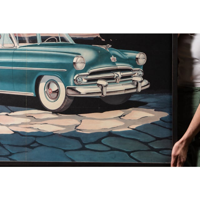 1950s Vintage Dodge Kingsway Export Market Framed Advertising Poster For Sale - Image 5 of 6