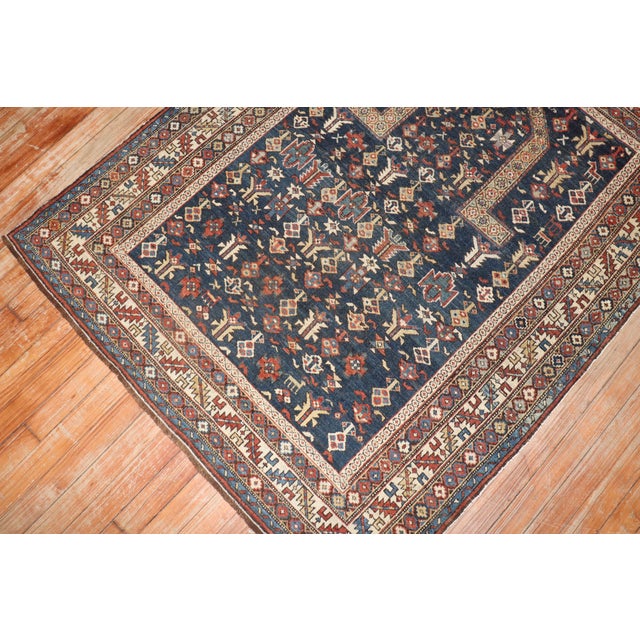 Caucasian Kuba Small Antique Prayer Rug - 3'9" x 4'10" For Sale In New York - Image 6 of 18
