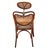 Rare Late Victorian Bent Oak and Brass Barbers Chair With Cane Seat, Austria For Sale - Image 4 of 7