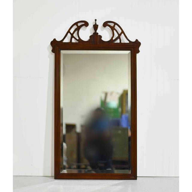 Handsome, timeless, and beautifully crafted, this mid-century Chippendale wall mirror by Drexel Heritage brings classic...