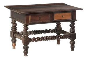 Portuguese Side Table in Carved Rosewood