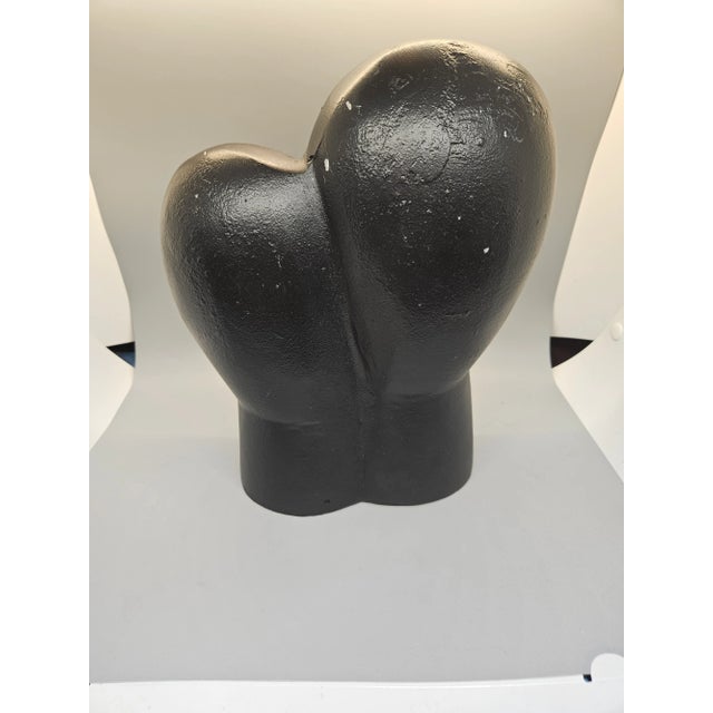 Mid-Century Modern Vintage Two Face Metal MCM Sculpture For Sale - Image 3 of 5