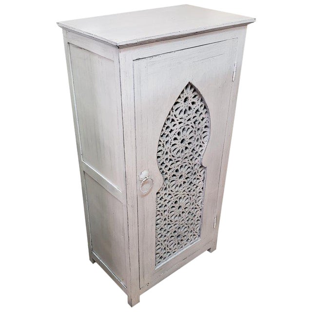 Moroccan Hand Painted And Hand Carved Cabinet Chairish