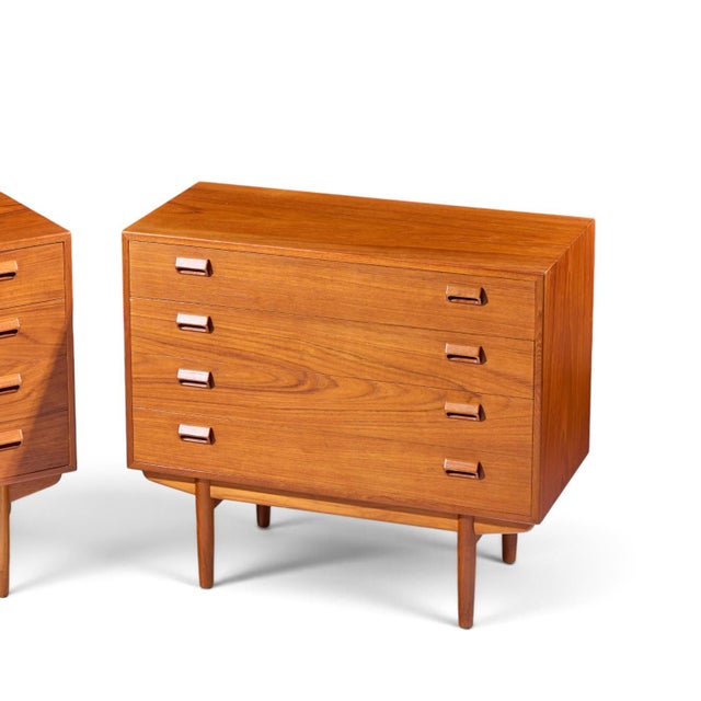 Børge Mogensen Mid Century Danish Modern Teak and Oak Chest of Drawers - Pair For Sale - Image 11 of 11
