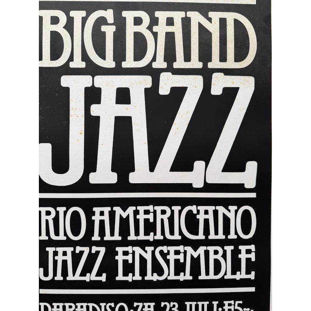 1970s Paradiso Jazz Concert Rio Americano Ensemble Poster, Amsterdam, 1970s For Sale - Image 5 of 7