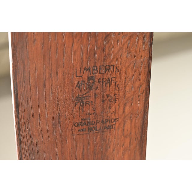 Limbert Antique Mission Oak Arts & Crafts Settle Sofa, Circa 1910 For Sale - Image 12 of 17