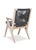 A sleek dining chair adapted from a Hans Wegner original featuring a teak and woven rope frame supporting a removable...