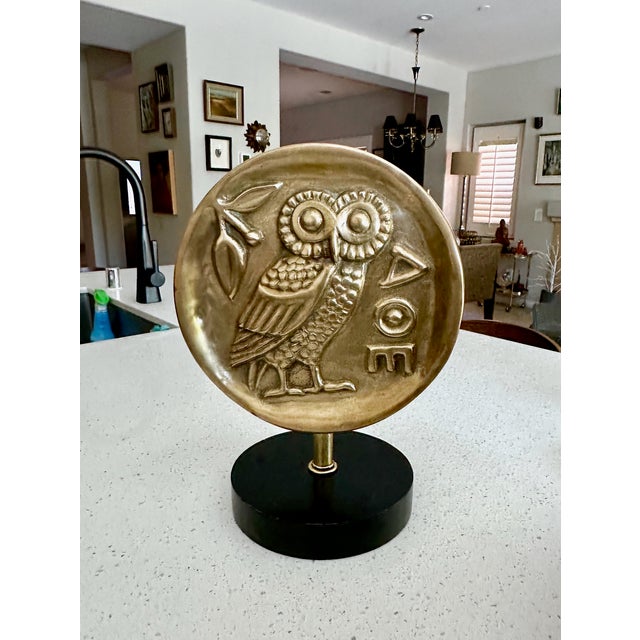 Mid Century Greek Athenian Owl Architectural Fragment on Stands For Sale - Image 15 of 15