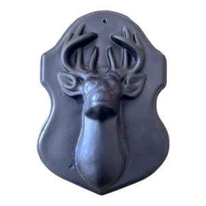 Vintage Cast Iron Buck Deer Stag Animal Plaque