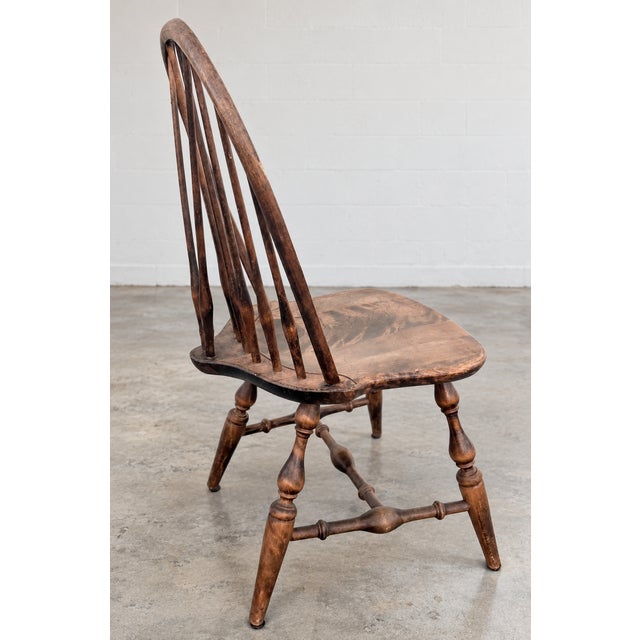 American Vintage Habersham Braced Bow-Back Windsor Dining Chairs - Set of 5 For Sale - Image 3 of 14