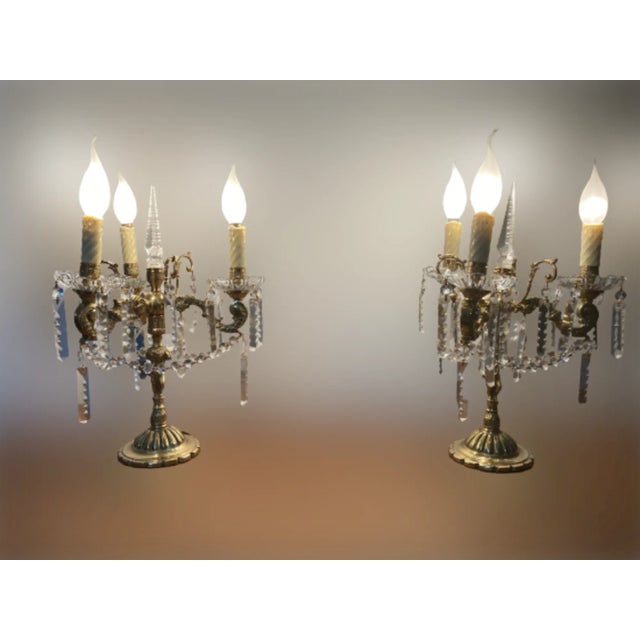 Antique Table Candleholders in Cast Bronze, Set of 2 For Sale - Image 3 of 13