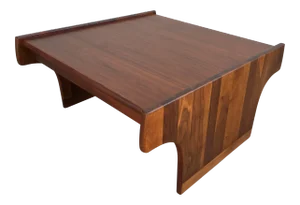 Sculptural Solid Walnut Coffee Table by Brown Saltman – Gerald McCabe Design, Rare Model 257
