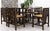 Late 20th Century Brown Oak Cassina Macintosh Drop Leaf Dining Table 6 Rush Seat Chairs Set Mint For Sale - Image 14 of 18