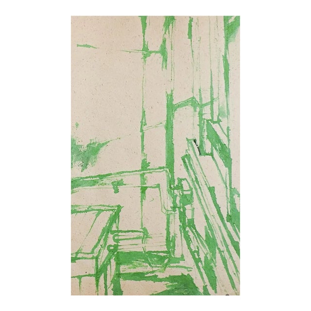 Abstract Drawings 1 Green 1 Gray & Black For Sale
