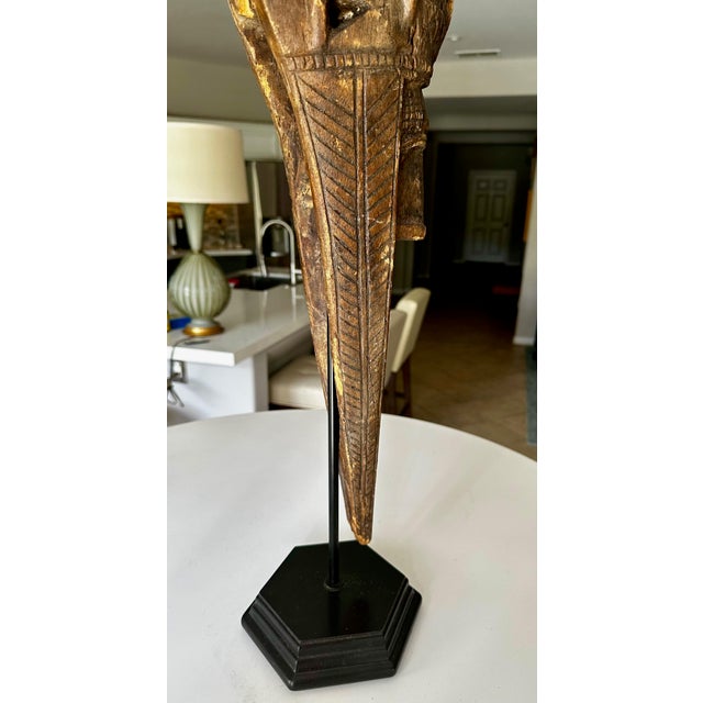 Wood Anok Bird Sculture Mask African Art Baga People For Sale - Image 7 of 12