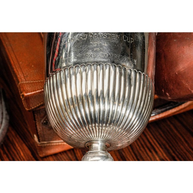 Metal Impressive Large Sterling Silver Ornate High Quality Antique Cricket Sports Trophy For Sale - Image 7 of 13