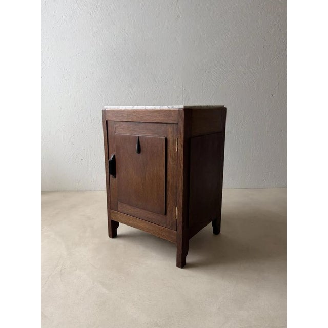 Art Deco Bedside Table with Marble Top For Sale - Image 15 of 16