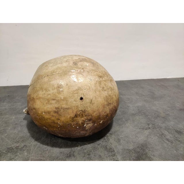 Brown Large Antique Papier Mache Carnival Masks, 1900s, Set of 2 For Sale - Image 8 of 14