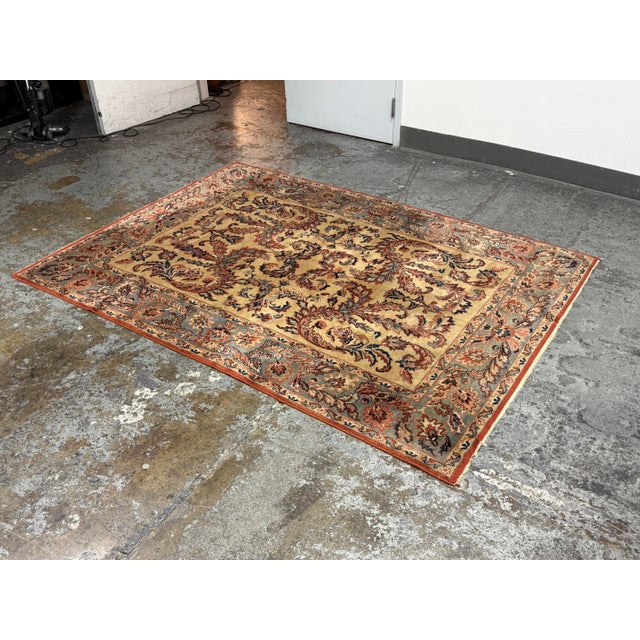 6ft X 8ft Couristan Havana Series Persian Garden Wool Area Rug For Sale - Image 4 of 12