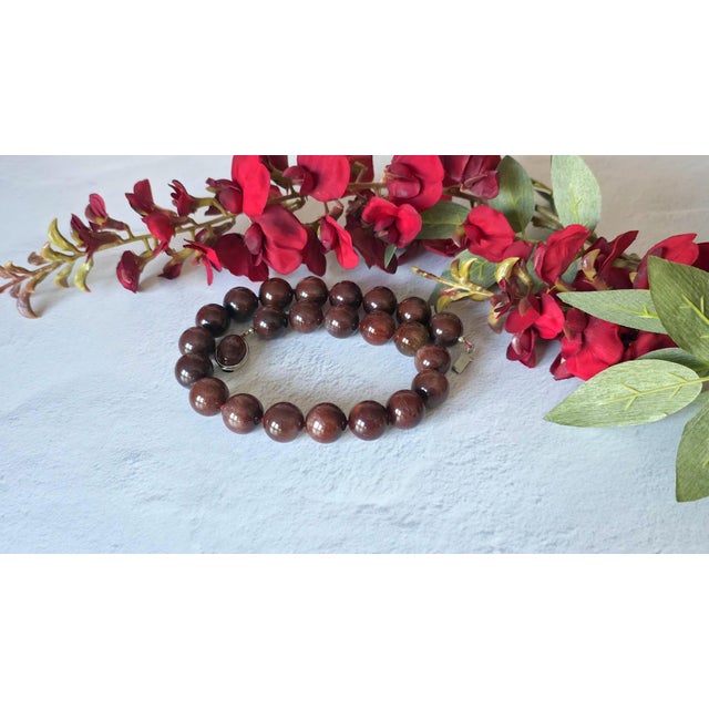 Rare Red Rutilated Quartz Necklace, With Sterling Silver Red Quartz Clasp For Sale - Image 11 of 11