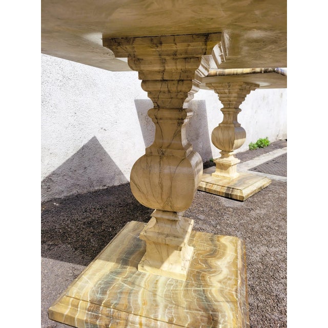 Wood 20th Century Faux-Marble Painted Tables, 1950s, Set of 2 For Sale - Image 7 of 13