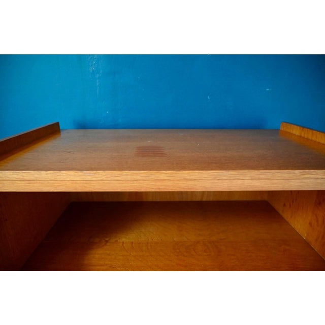 Vintage Chevron Marquetry Secretaire in Oak, 1950s For Sale - Image 17 of 18
