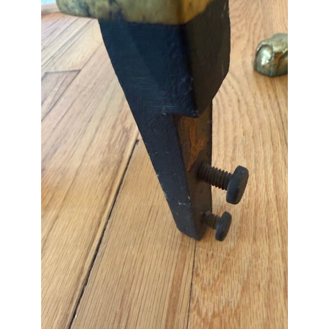 Brass Mid 20th Century Harvin Federal Style Brass Fireplace Andirons, a Pair For Sale - Image 8 of 12