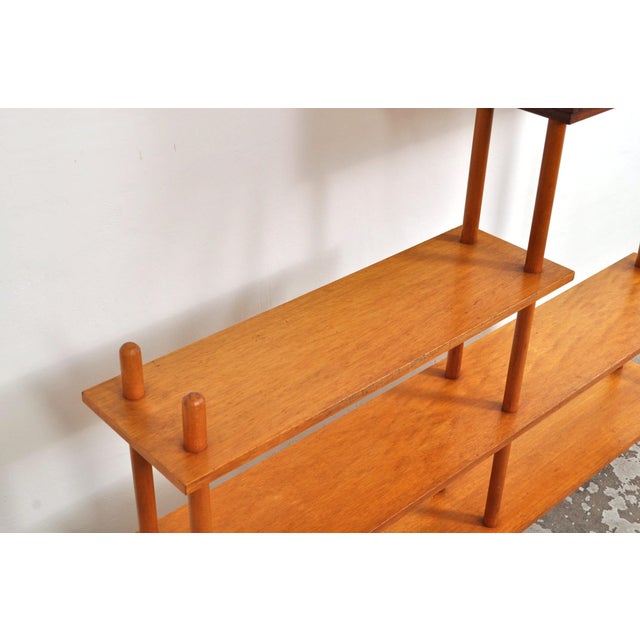 Brown Vintage Room Divider in Beech, Oak and Mahogany, 1950s For Sale - Image 8 of 13