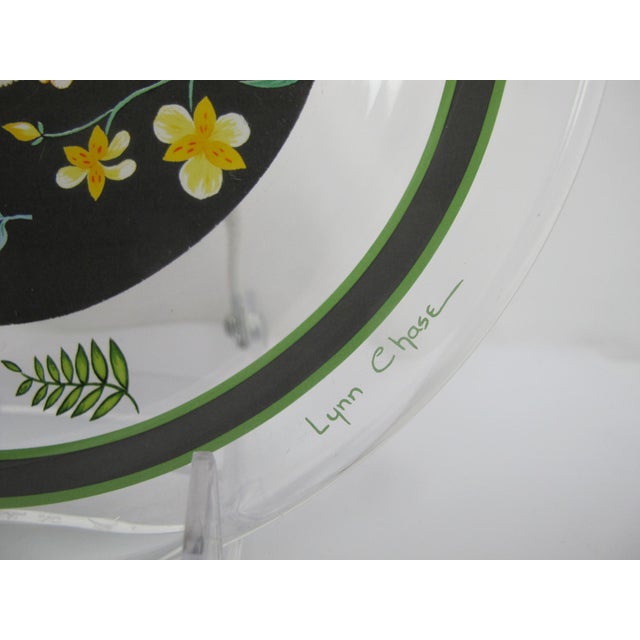 Black Lynn Chase Lounging Jaguar Jungle Cat Glass 8 1/4" Salad Plate Set of 2 For Sale - Image 8 of 10