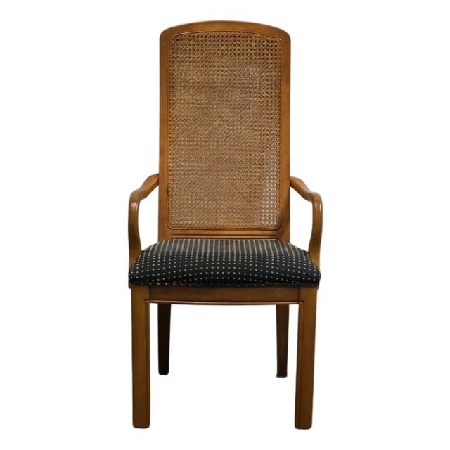 Bernhardt Furniture Contemporary Modern Cane Back Dining Arm Chair 275-521 For Sale