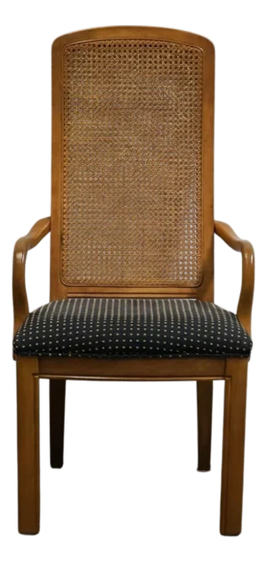 Bernhardt Furniture Contemporary Modern Cane Back Dining Arm Chair 275-521