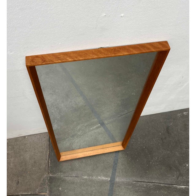 Mid-Century Modern Danish Teak Wall Mirror, 1960s For Sale - Image 10 of 18