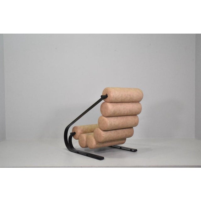 Marzio Cecchi for Most, 'Balestra' armchair and ottoman, Italy, 1968. Modern Balestra lounge armchair and ottoman with...