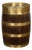 English Turn of the Century Oak Barrel with Brass Braces, circa 1900 For Sale