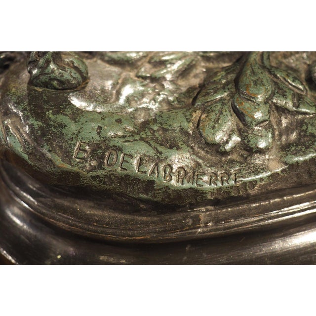 19th Century French Bronze Sculpture, a Pointer and Spaniel Hunting a Pheasant For Sale - Image 13 of 18