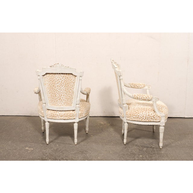 Wood French Louis XVI Style Fauteuils, 19th C. For Sale - Image 7 of 13