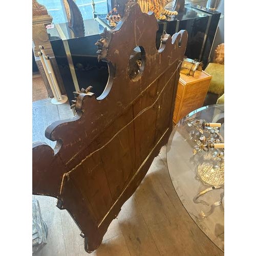 Large Antique English Regency Elaborately Carved Giltwood Mirror, 1820 For Sale - Image 11 of 13