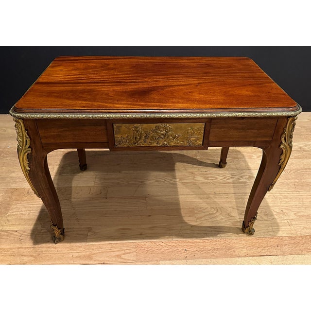 French Antique French Gilt Bronze Mounted Louis Xv–xvi Transitional Low Table For Sale - Image 3 of 7