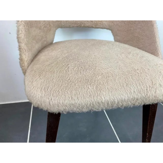 Beige Barrel Chair with Compass Feet, 1960s For Sale - Image 3 of 13