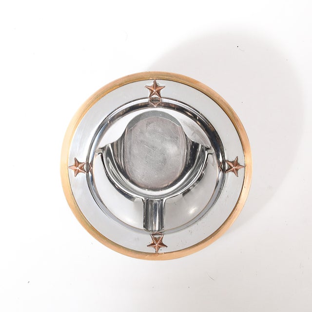 Art Deco Revere Saturn Ashtray in Chrome, Brass & Bakelite For Sale - Image 11 of 13