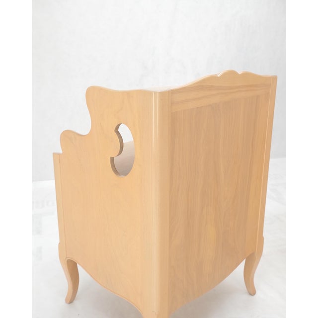 Pair Lattice Doors End Tables Night Stands White Wash Finish French Provincial! For Sale - Image 13 of 16