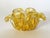 Glass 1950s Barovier & Toso Murano Yellow Spots Gold Flecks Italian Art Glass Flower Form Bowl For Sale - Image 7 of 16