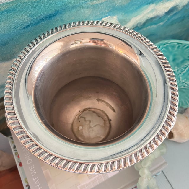 Vintage Silverplate Trophy Cup Champagne Bucket by Birmingham Silver Co. For Sale - Image 4 of 12